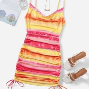 never worn shein colorful dress